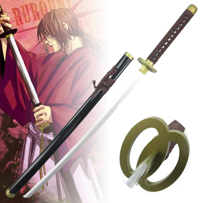 Anime Cosplay Real - 40inch Himura Kenshin Katana Wood Sword