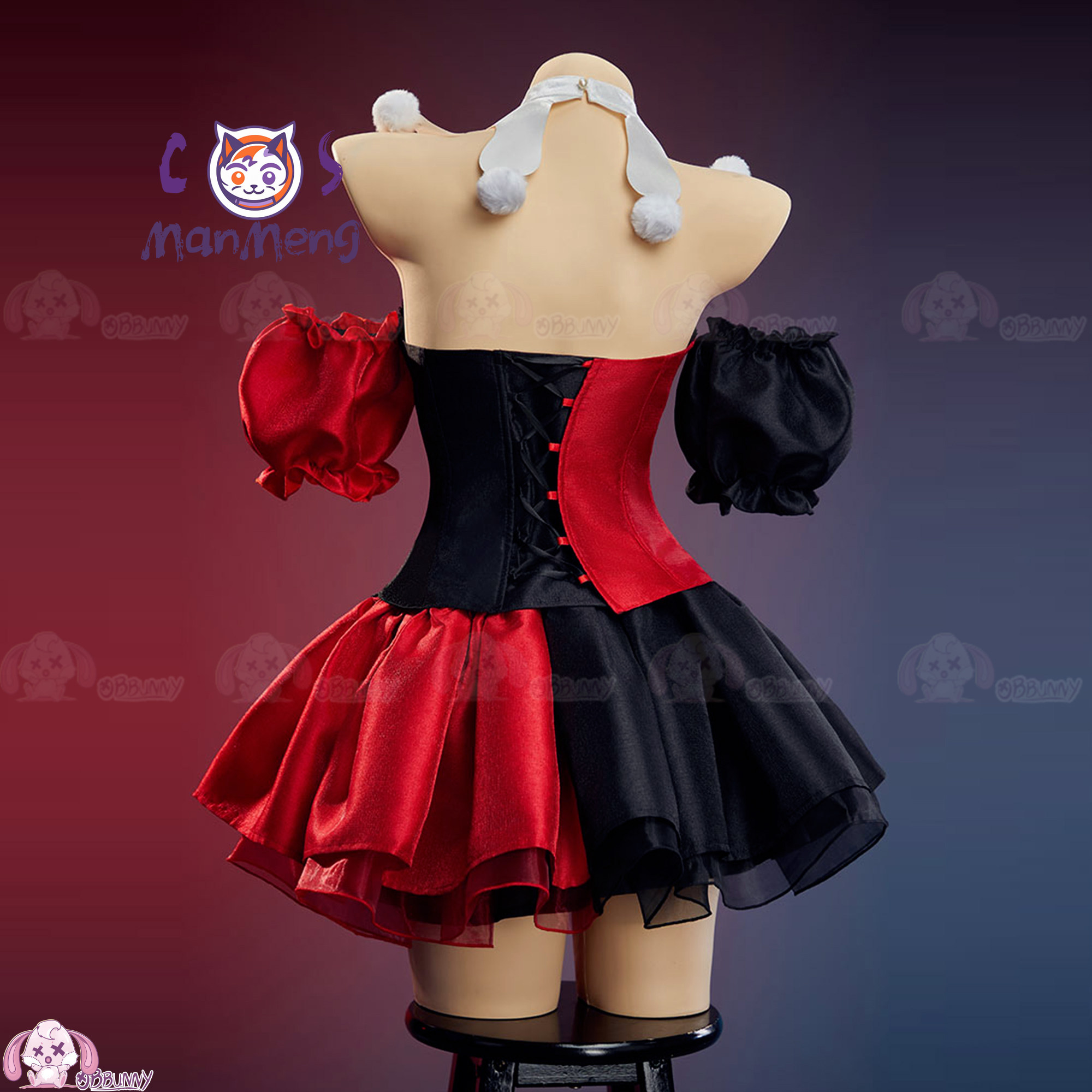 Cosplay Anime Black - New Clown Gothic Lolita Waist Skirt
