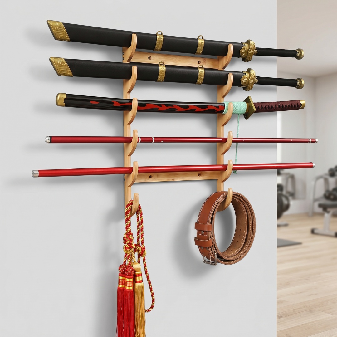 Anime Cosplay Real - 8-Layers Wall Sword Storage Shelf Support