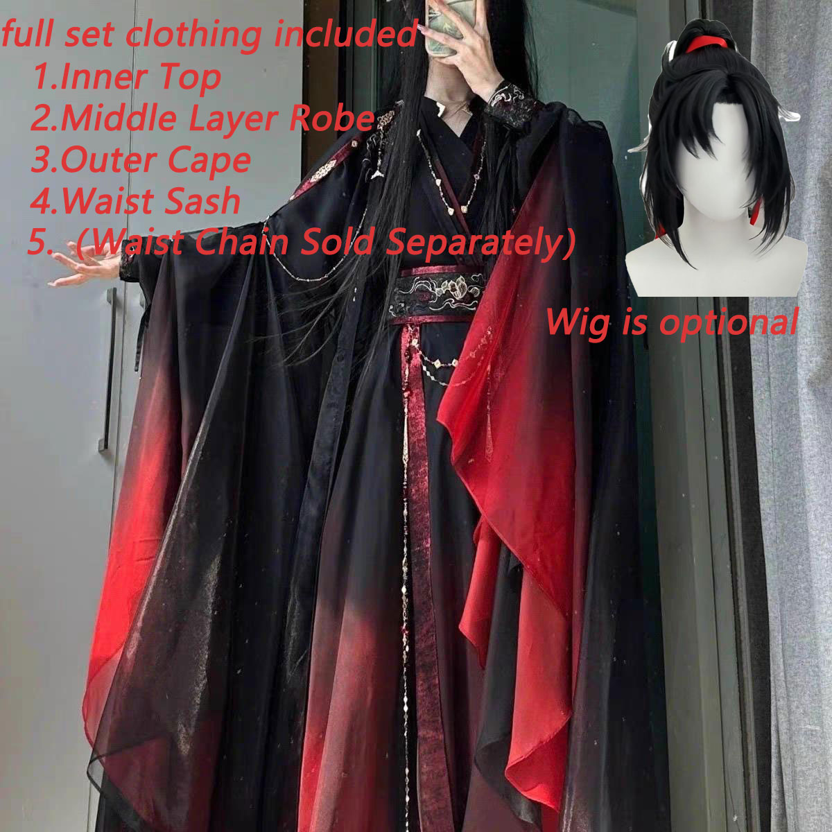 Unisex Ancient Chinese Xianxia - đánh giá và giá Cosplay Anime Black
