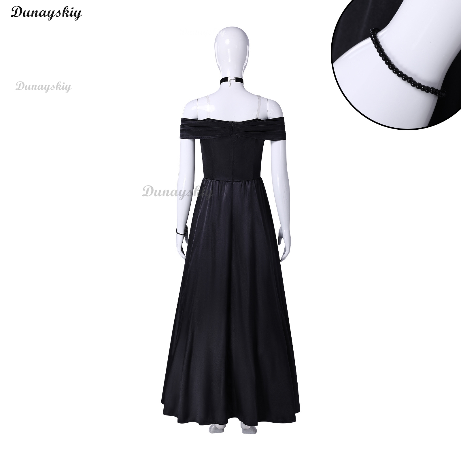 Elegant Long Black Satin Weddi - đánh giá và giá Anime Cosplay Couple