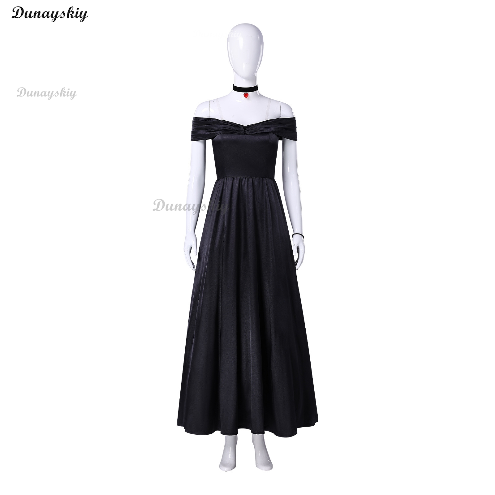 Elegant Long Black Satin Weddi - đánh giá và giá Anime Cosplay Couple