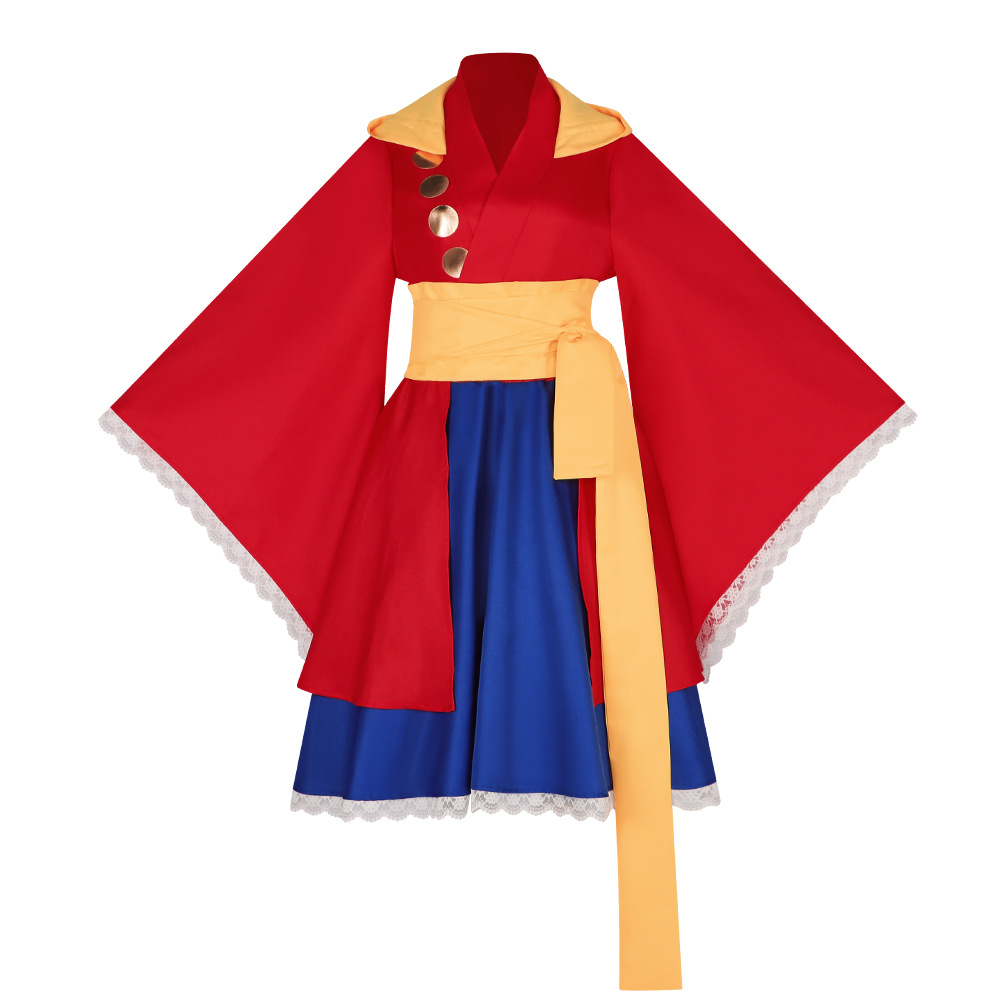 Luffy Lolita Cosplay Costume A - đánh giá và giá Anime Cosplay Luffy