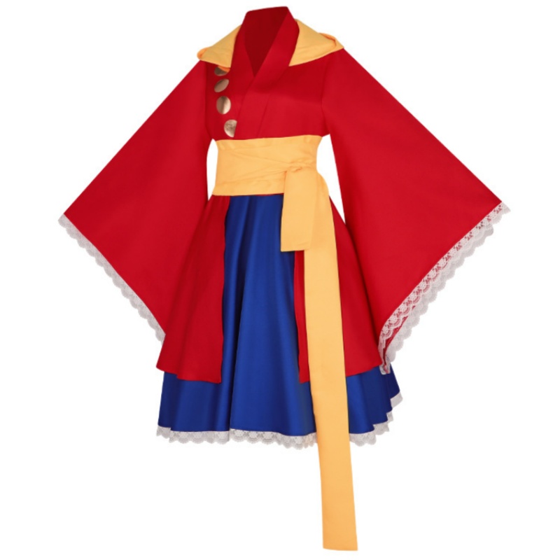 Luffy Lolita Cosplay Costume A - đánh giá và giá Anime Cosplay Luffy