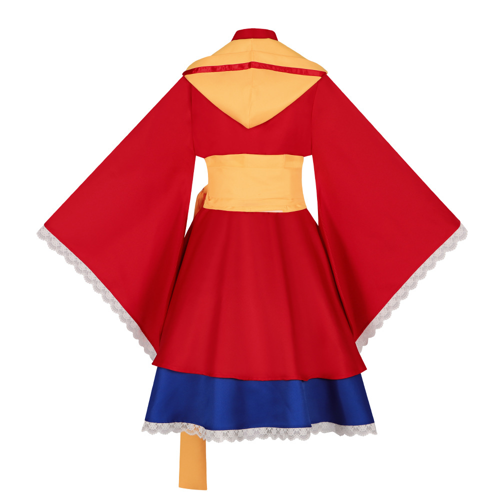 Luffy Lolita Cosplay Costume A - đánh giá và giá Anime Cosplay Luffy