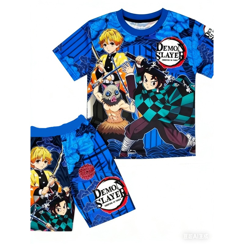 Demon Slayer Kids T-shirt Shor - đánh giá và giá Anime Cosplay Tanjiro
