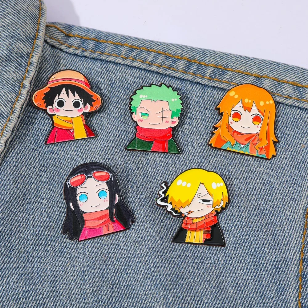 5 Pcs Cute Anime Cartoon Brooc - đánh giá và giá Anime Cosplay Luffy