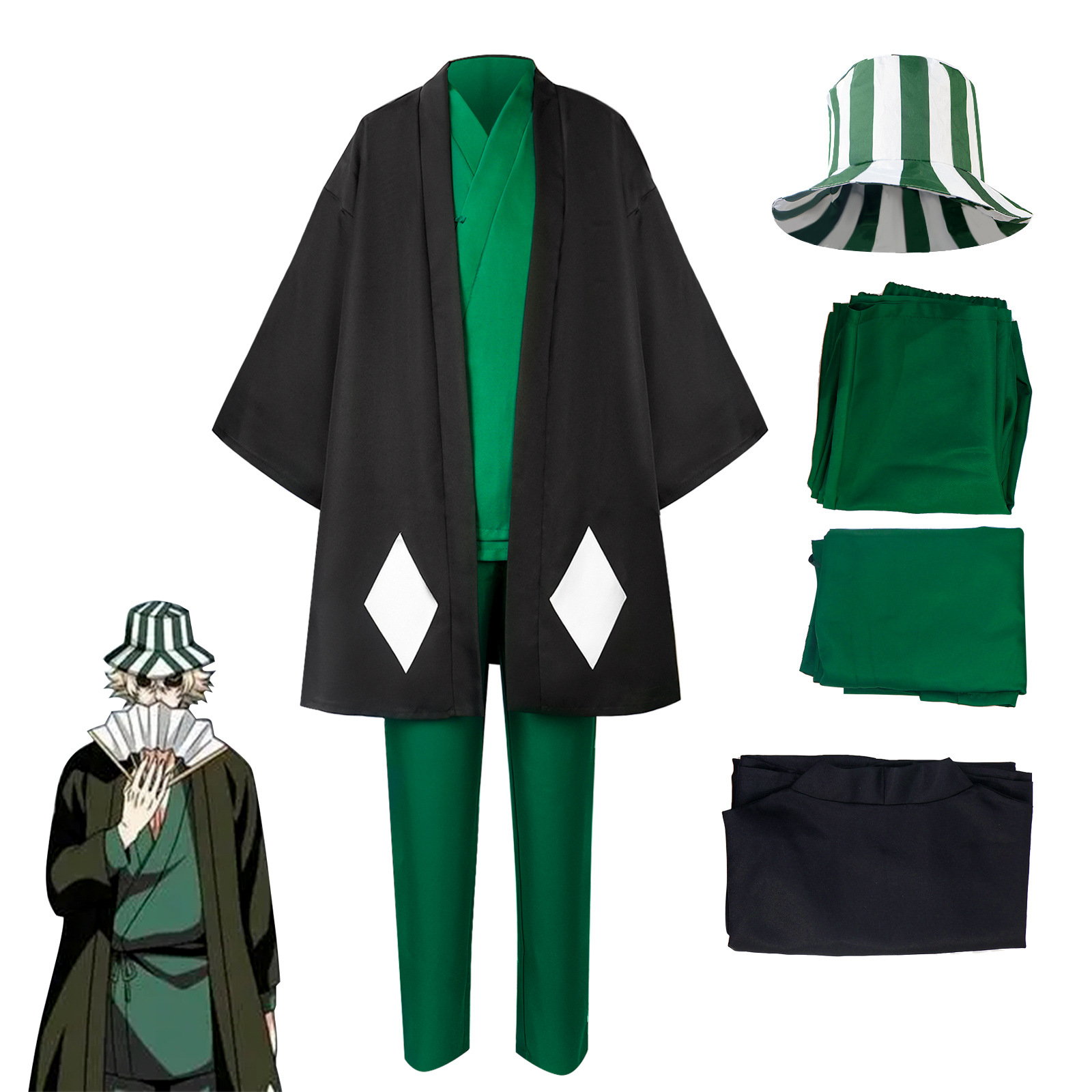 Anime Bleach Cosplay Urahara K - đánh giá và giá Anime Cosplay Bleach