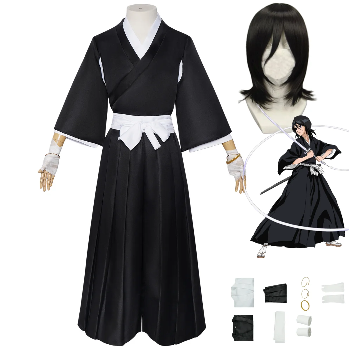 Anime Bleach Shinigami Kuchiki - đánh giá và giá Anime Cosplay Bleach