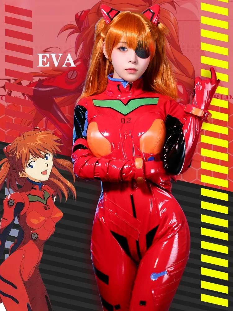 New Eva Shikinami Asuka Langle - đánh giá và giá Anime Cosplay Bodysuit