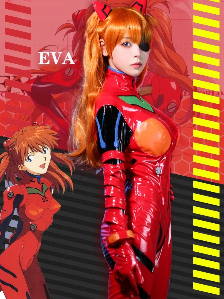 New Eva Shikinami Asuka Langle - đánh giá và giá Anime Cosplay Bodysuit
