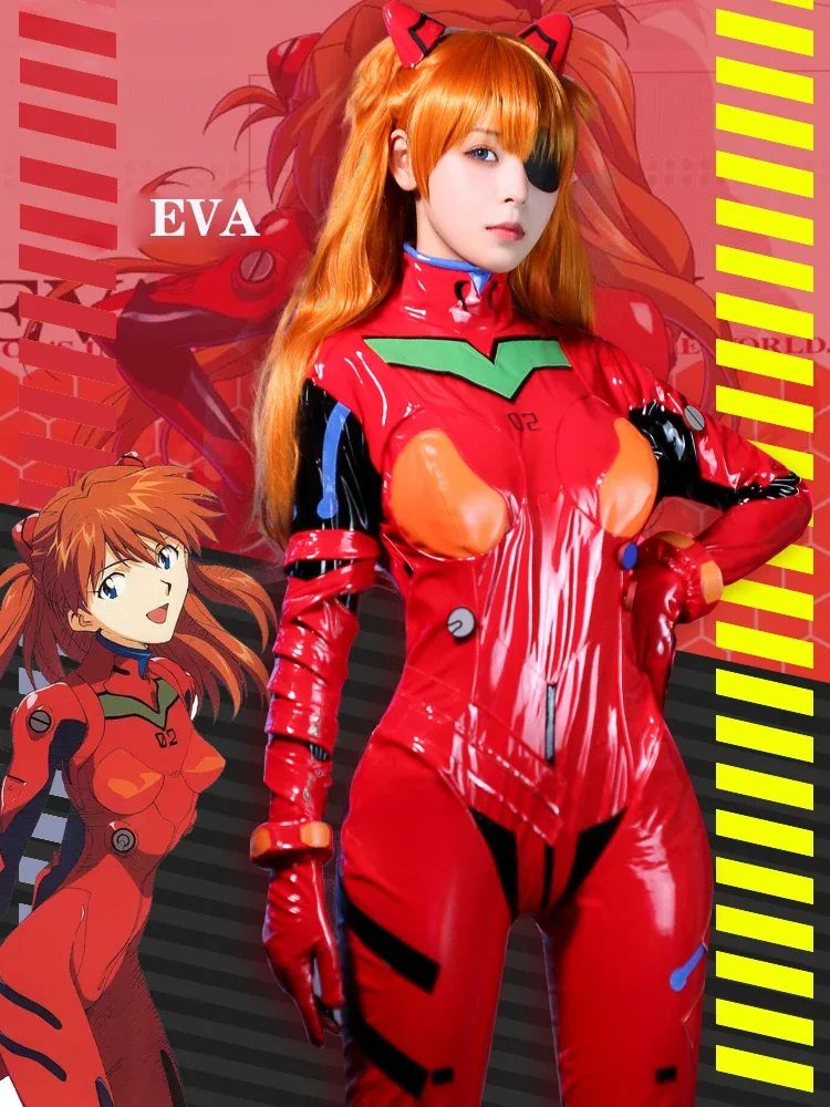 New Eva Shikinami Asuka Langle - đánh giá và giá Anime Cosplay Bodysuit
